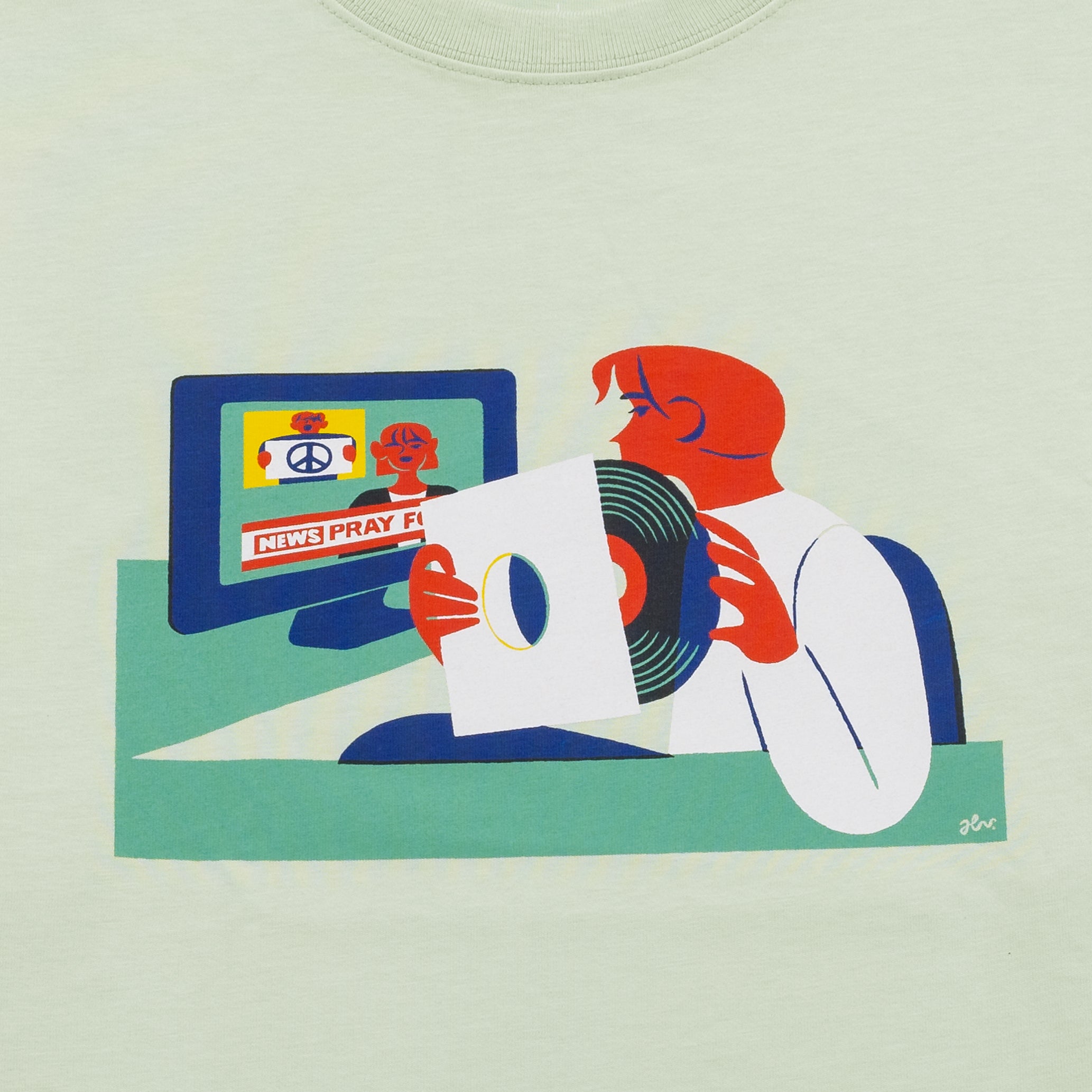 NEWS CHECK Long Sleeve T-Shirt