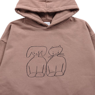 いぬとねこ パーカー