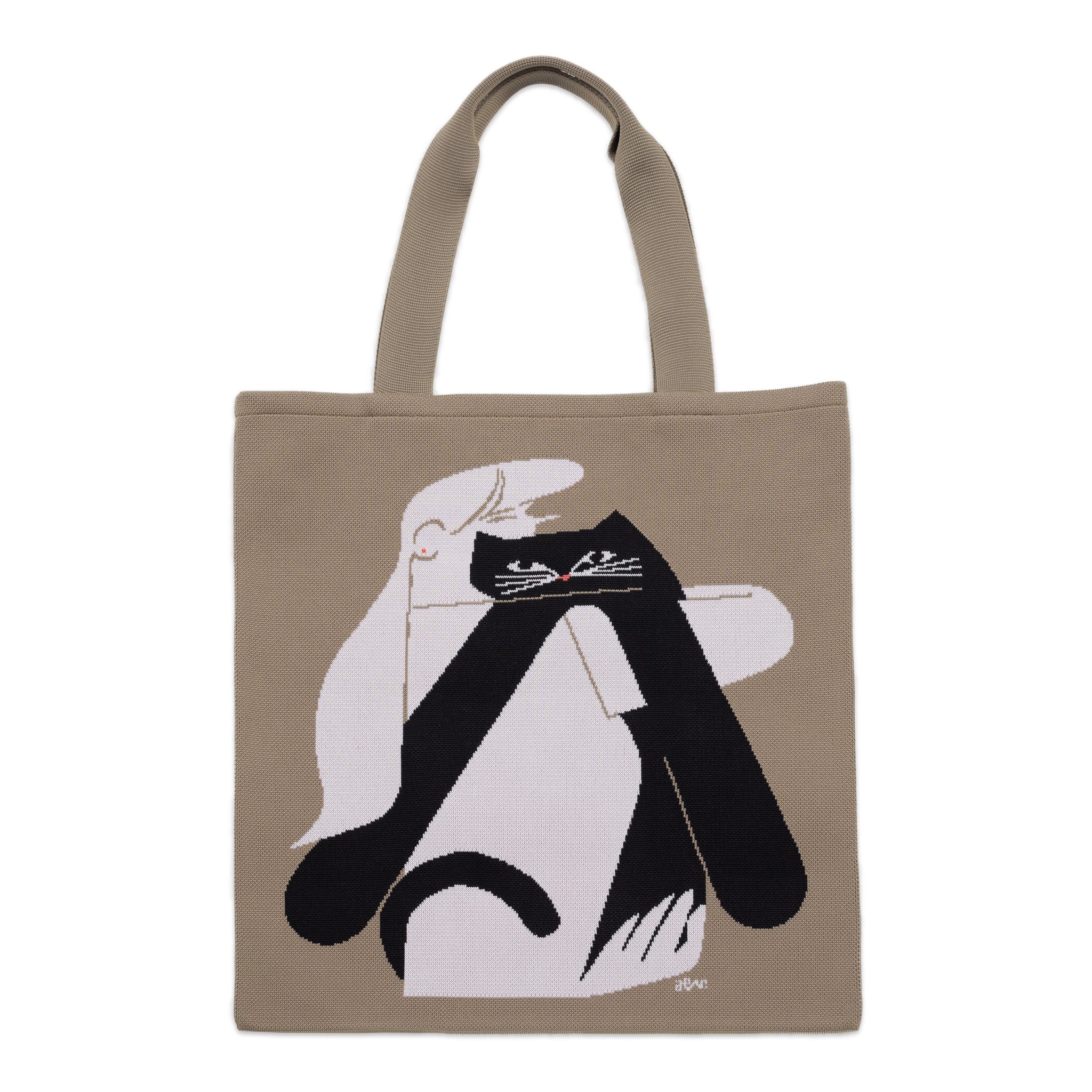 HUG THE CAT Knit Tote Bag